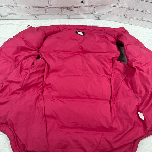 J.Crew Down Puffer Vest Womens Medium Pink Quilted Zip Button Preppy - Picture 6 of 15